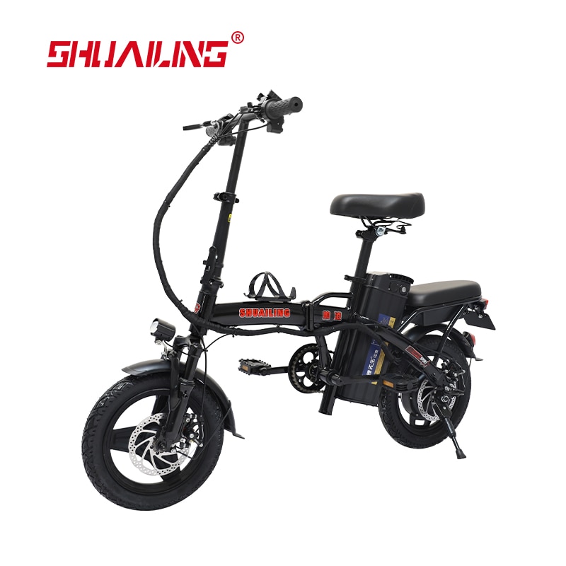 Shuailing-전기 자전거 14 인치 리튬 배터리 48v 20Ah 25Ah, 도시 eBike 48v 400W 접이식 전기 자전거 충전기